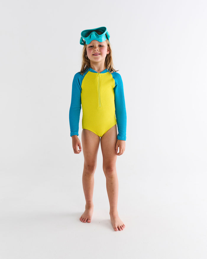 Splash Crinkle Long Sleeve Bathers
