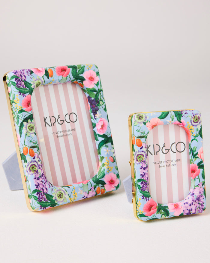 Spring In The Air Oval Velvet Photo Frame