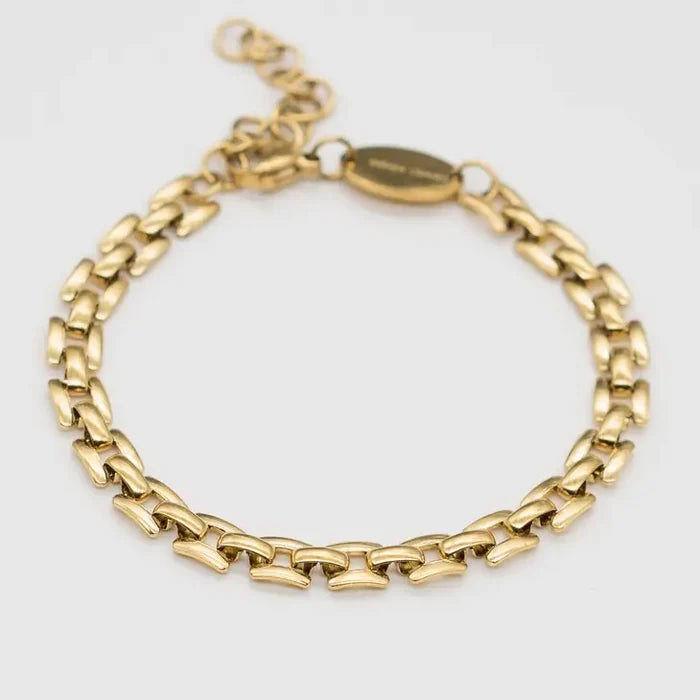 Squared Chain Bracelet - Greige Goods