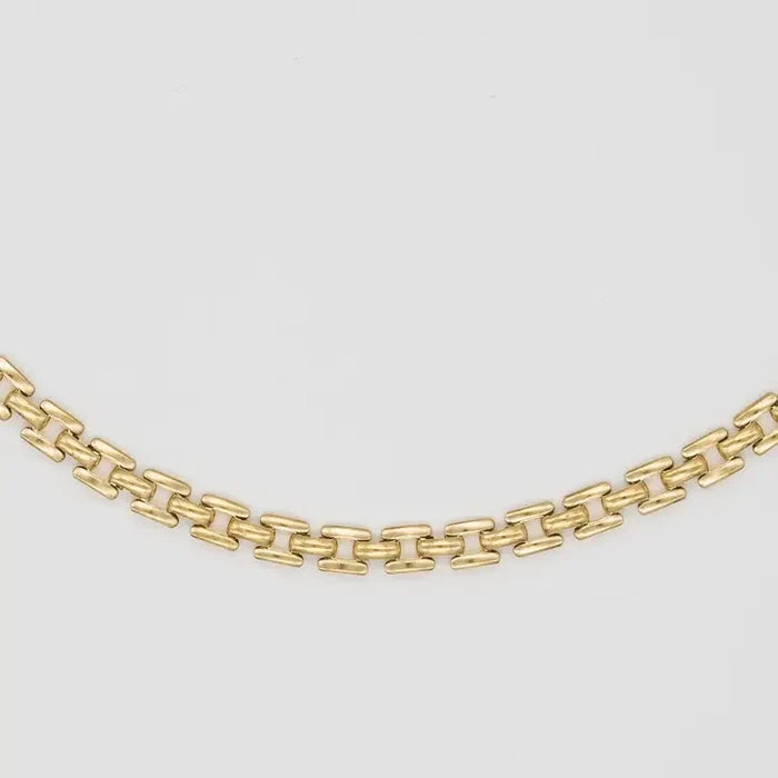 Squared Chain Necklace - Greige Goods