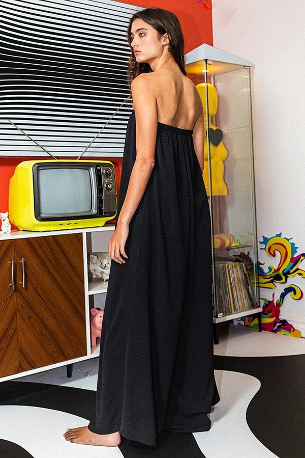 Strapless Flowy Jumpsuit - Greige Goods
