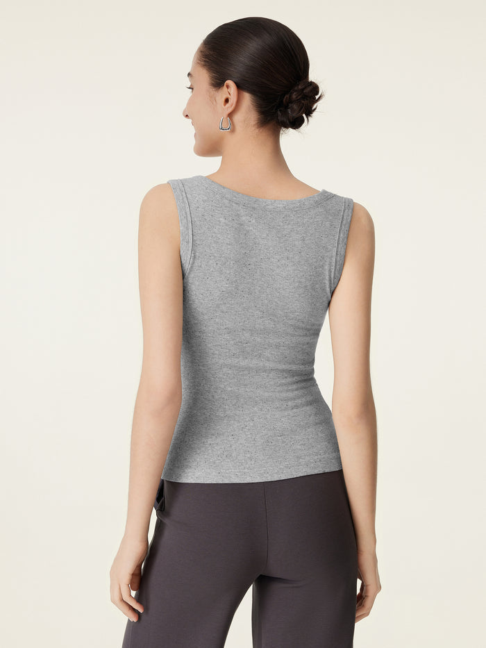 OGLmove 2Pcs Set V-neck Bra Tank & Tapered Pant