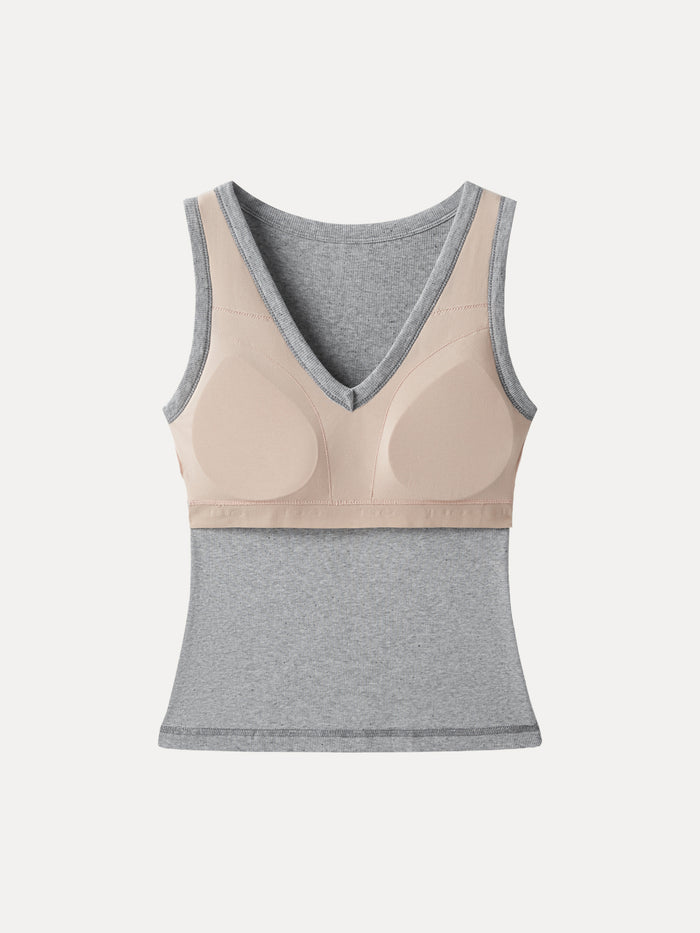 OGLmove V-neck Cotton New Airy Bra Tank