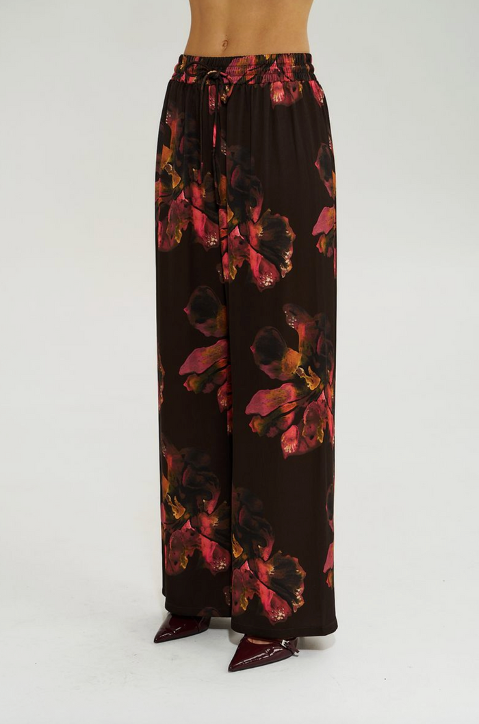 Summi Summi Wide Leg Pant - Chocolate Petals