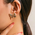 Sweet Bow Collection - Small Gold Bow Earring - Greige Goods