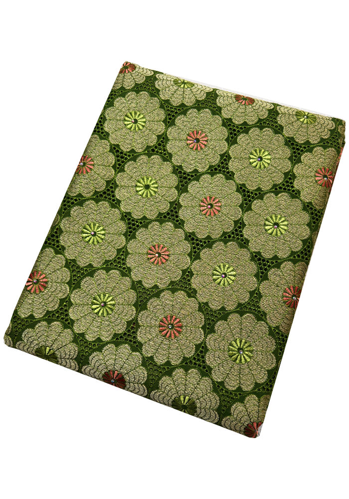Greem Peach swiss voile lace