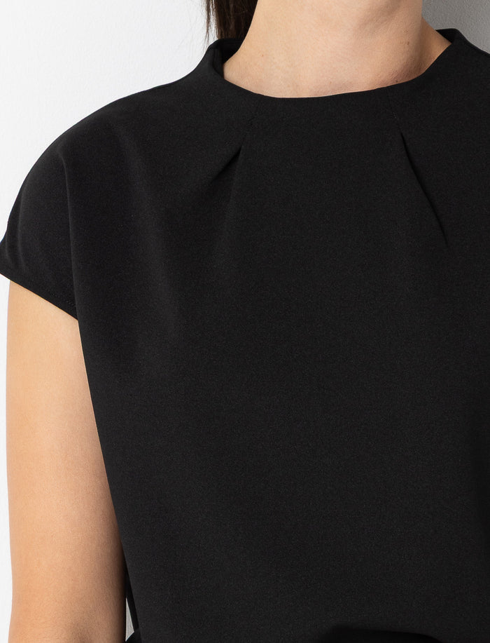 T-shirt à manches dolman et col entonnoir