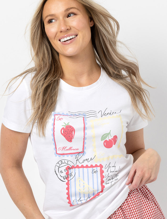 T-shirt ajusté à col rond