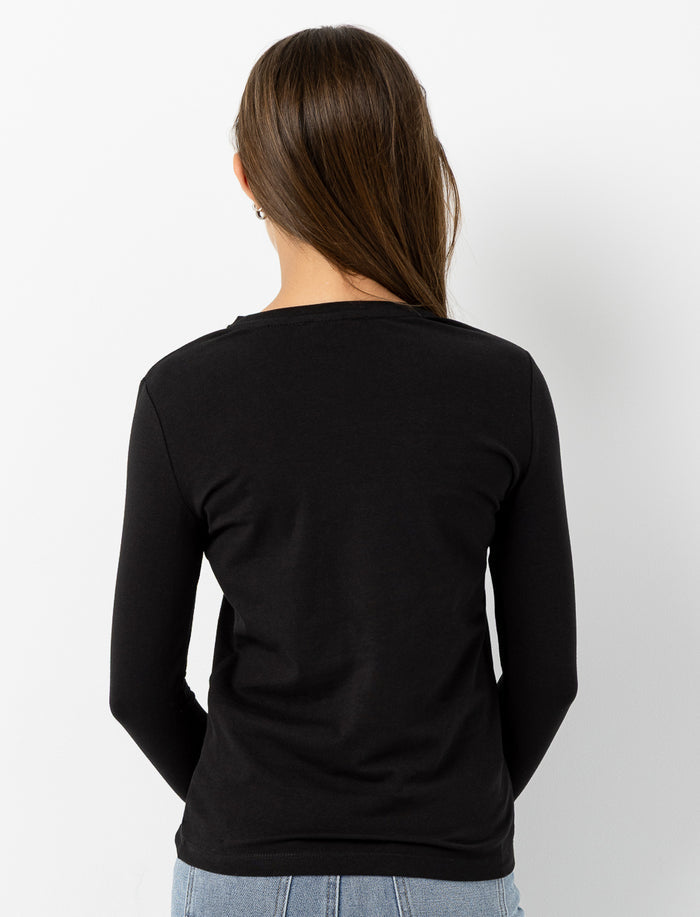 T-shirt ajusté à col rond