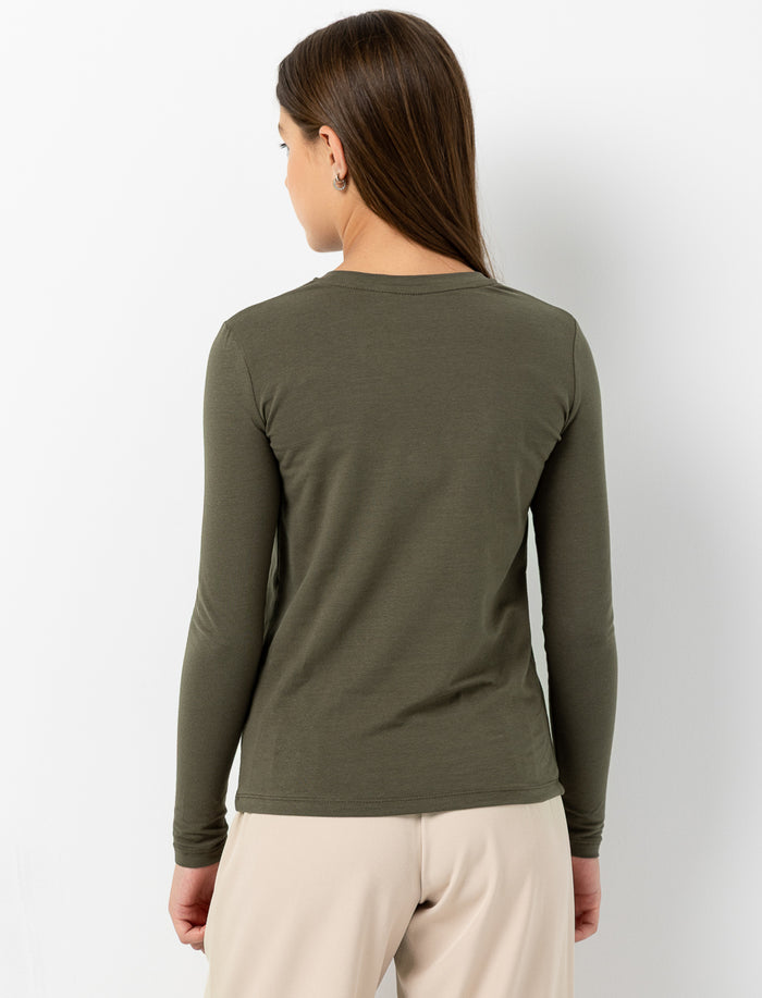 T-shirt ajusté à col rond