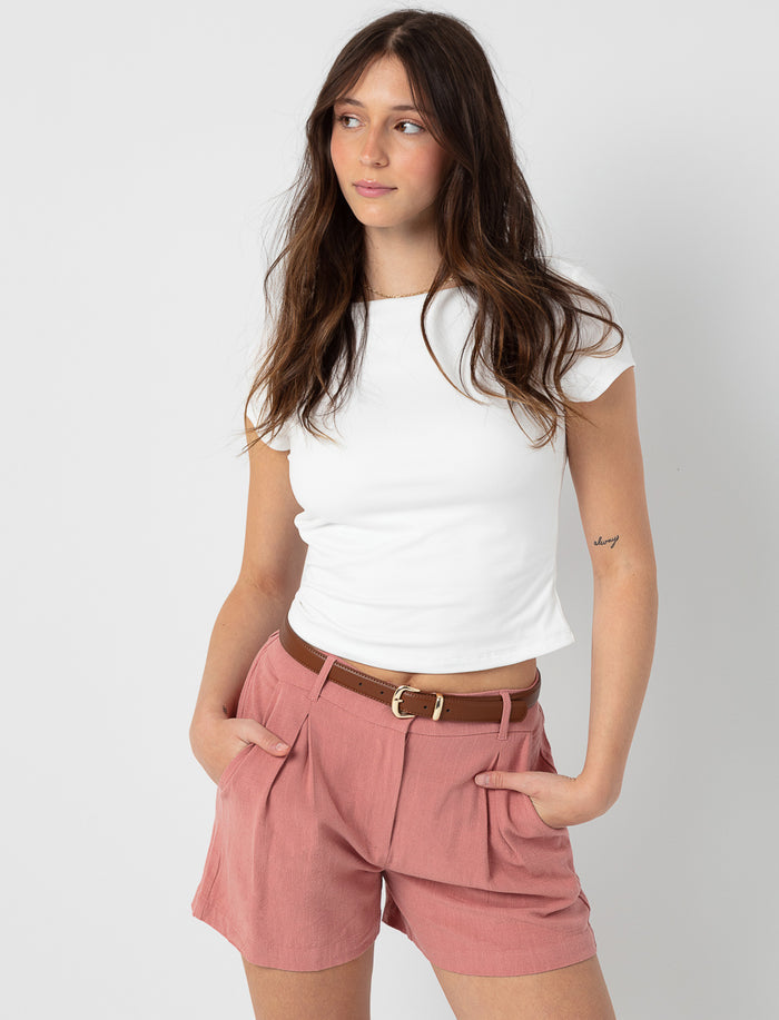 T-shirt ajusté à dos ouvert