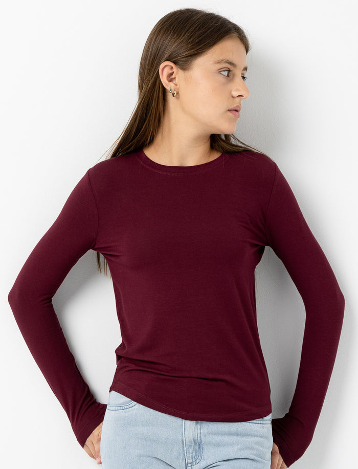 T-shirt ajusté à manches longues