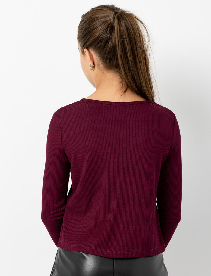 T-shirt ajusté côtelé
