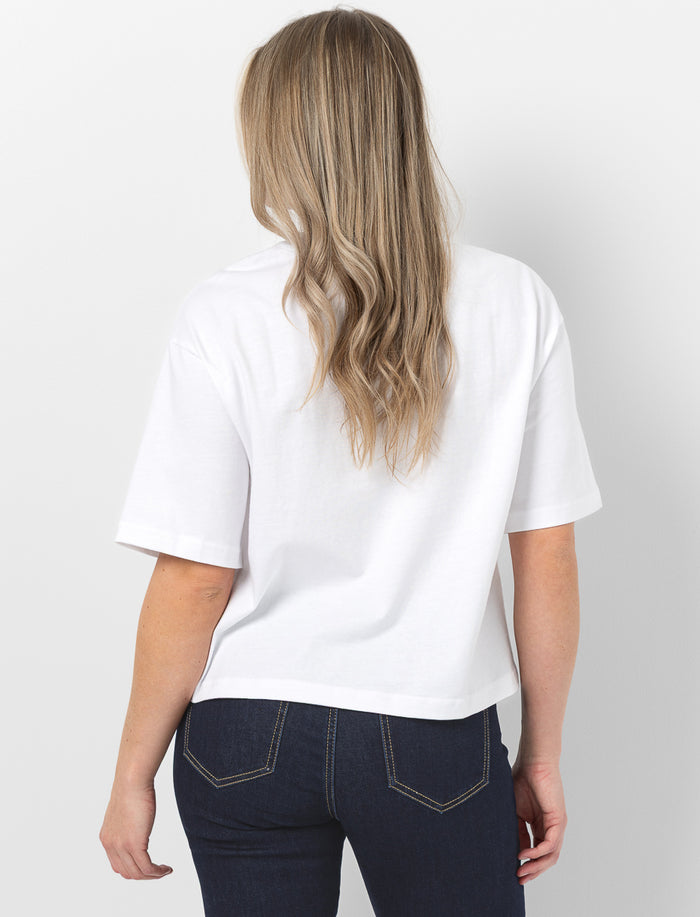 T-shirt ample avec imprimé embossé