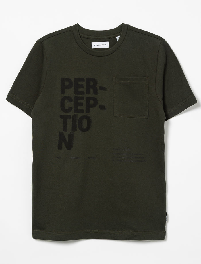 T-shirt avec poche et imprimé graphique