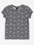 T-shirt côtelé fleuri - petite fille