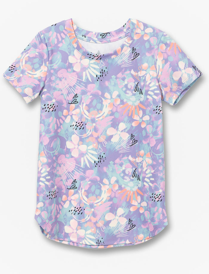 T-shirt de sport à col rond - petite fille