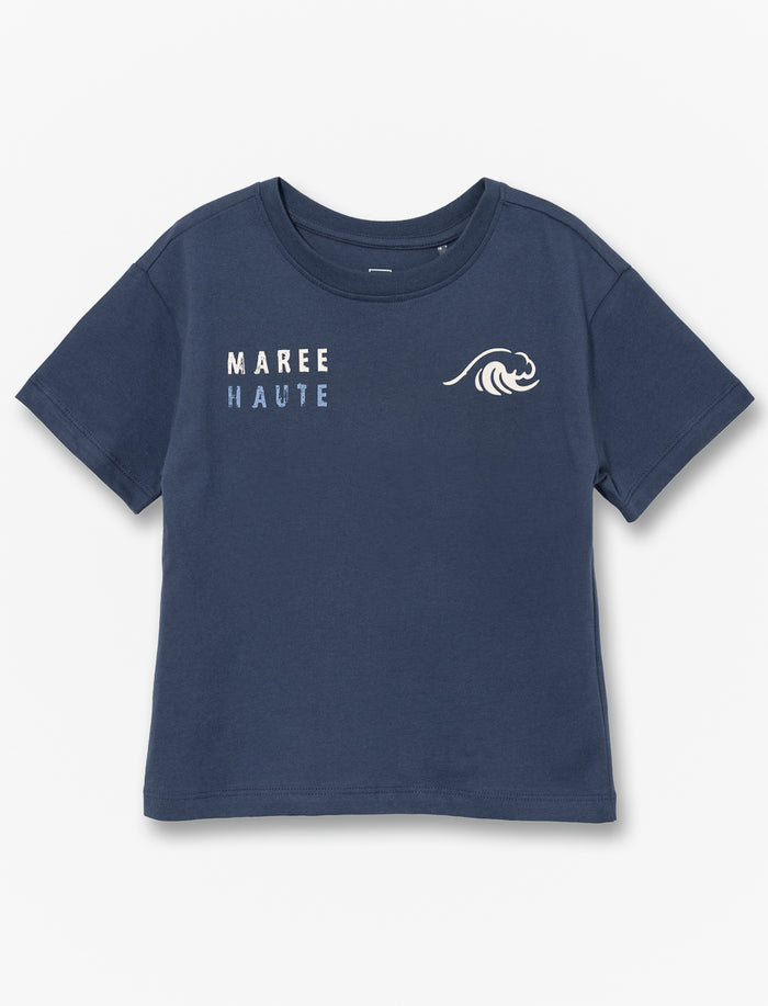 T-shirt en coton bio imprimé au dos - petit garçon