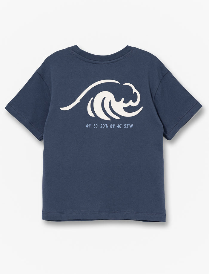 T-shirt en coton bio imprimé au dos - petit garçon