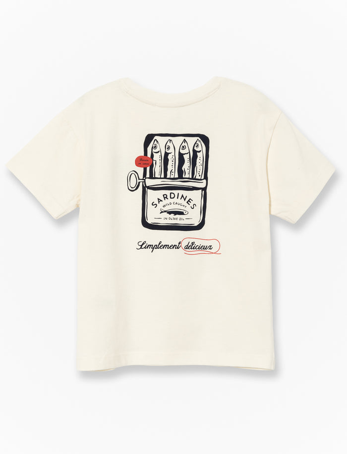 T-shirt en coton bio imprimé au dos - petit garçon