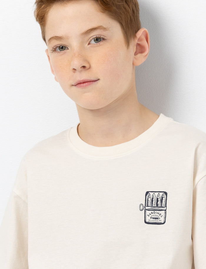 T-shirt en coton bio imprimé au dos
