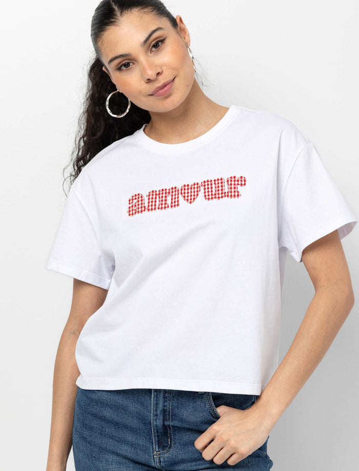 T-shirt en coton bio imprimé