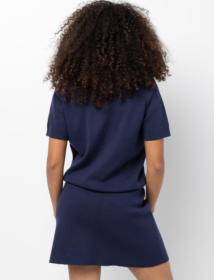 T-shirt en tricot à col polo