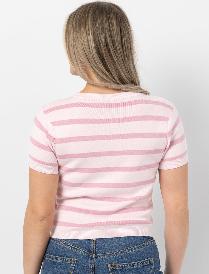 T-shirt en tricot à rayures