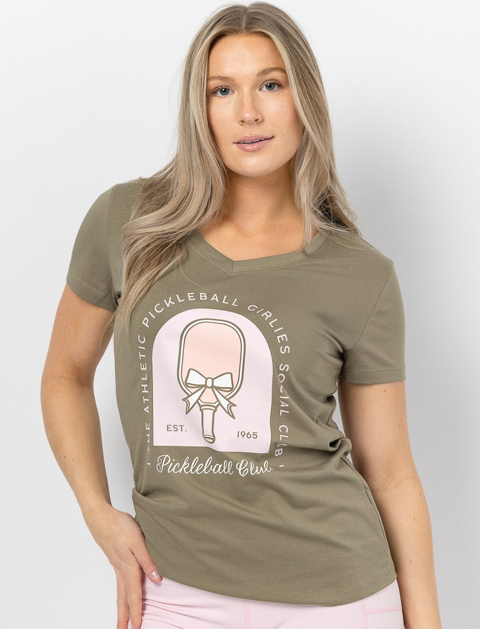 T-shirt imprimé à col en V