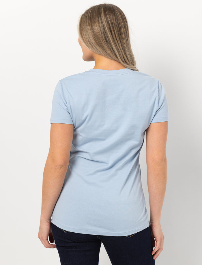 T-shirt imprimé à col en V