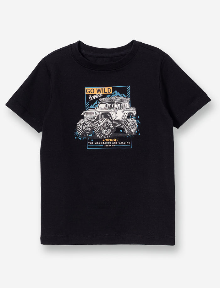 T-shirt imprimé à col rond - petit garçon