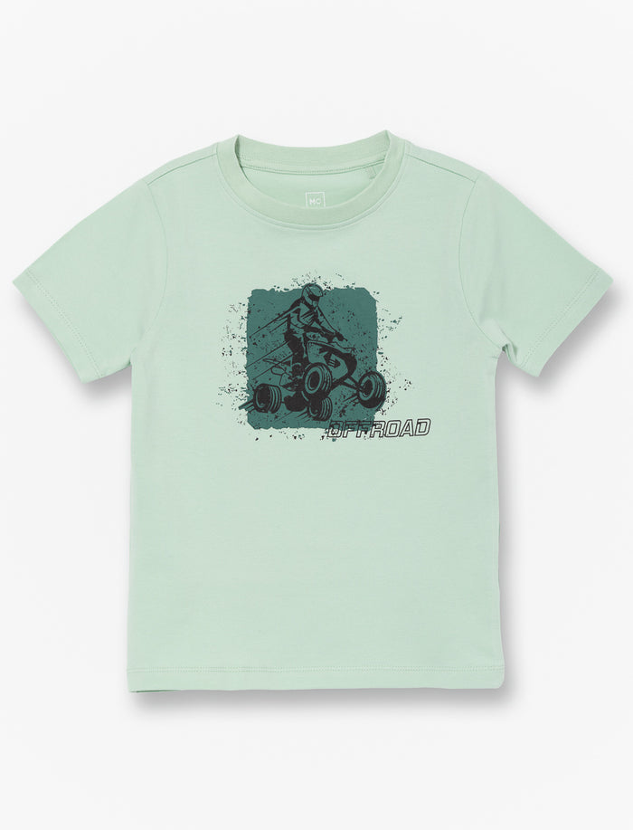 T-shirt imprimé à col rond - petit garçon
