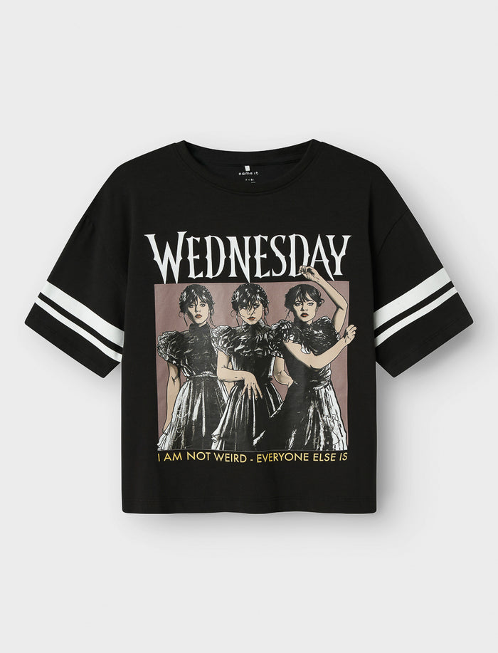 T-shirt imprimé à col rond - Wednesday Addams