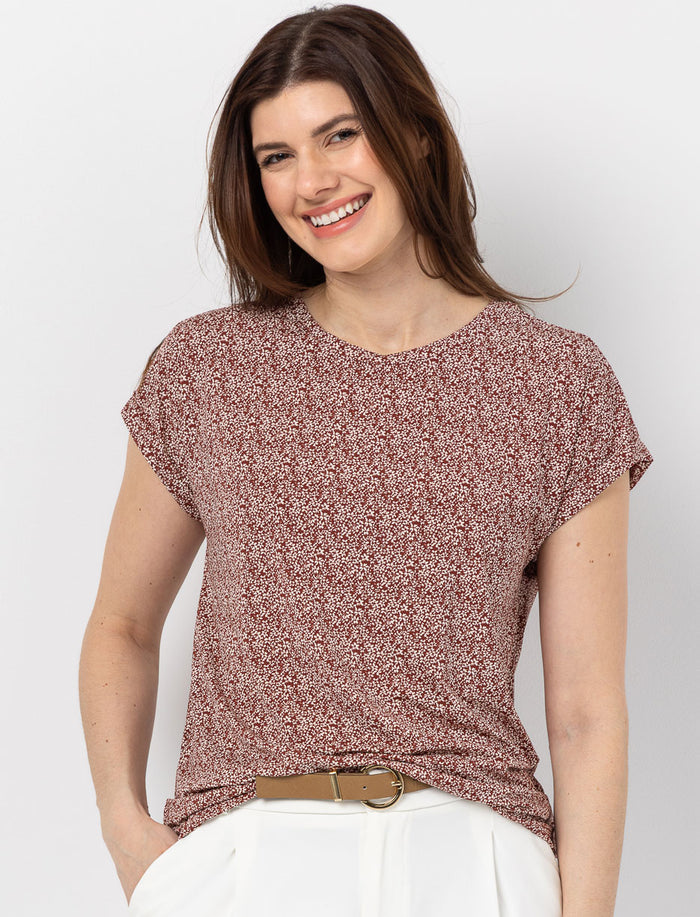 T-shirt imprimé à col rond