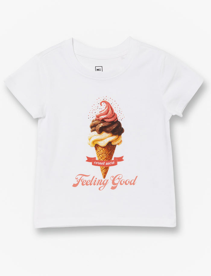 T-shirt imprimé à col rond