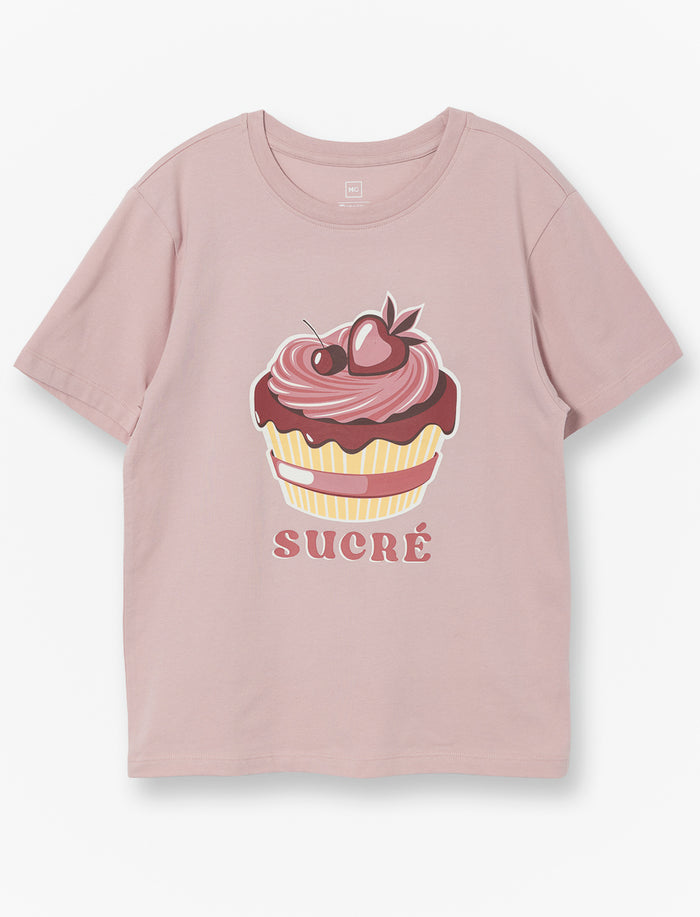 T-shirt imprimé à col rond