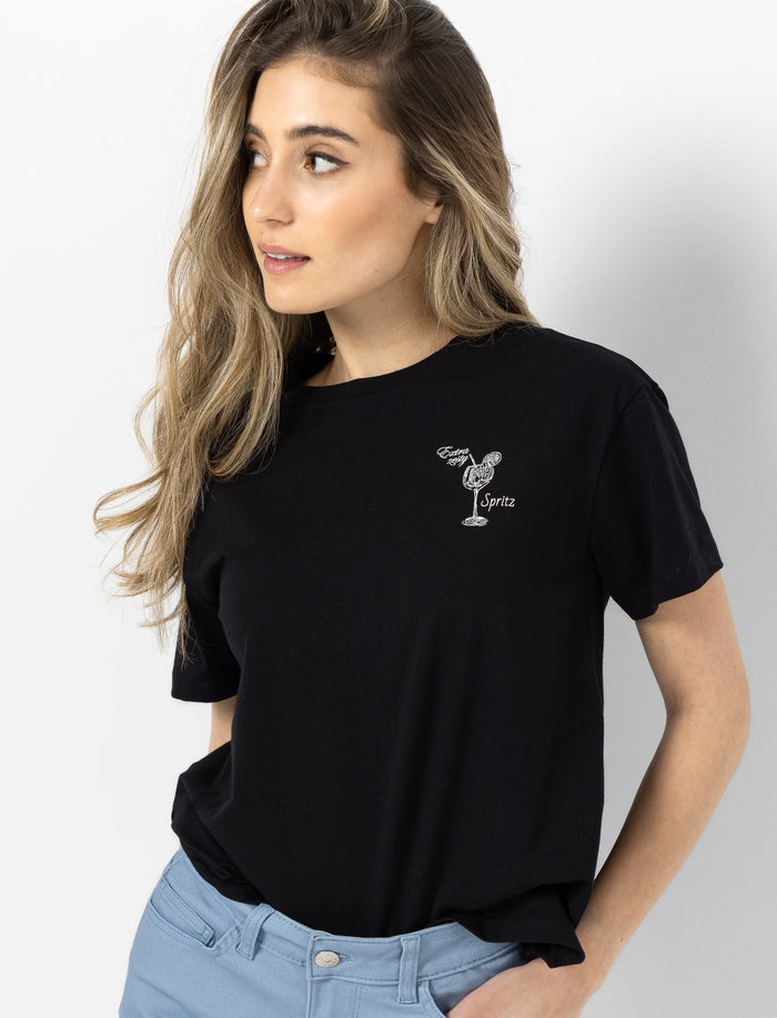 T-shirt imprimé à col rond