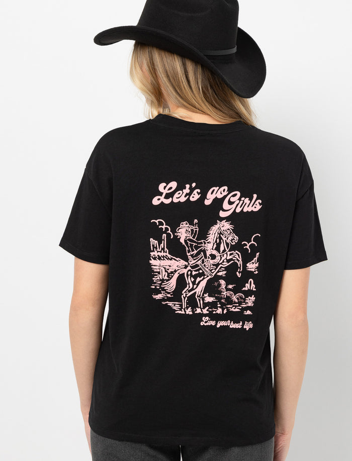 T-shirt imprimé à épaules tombantes