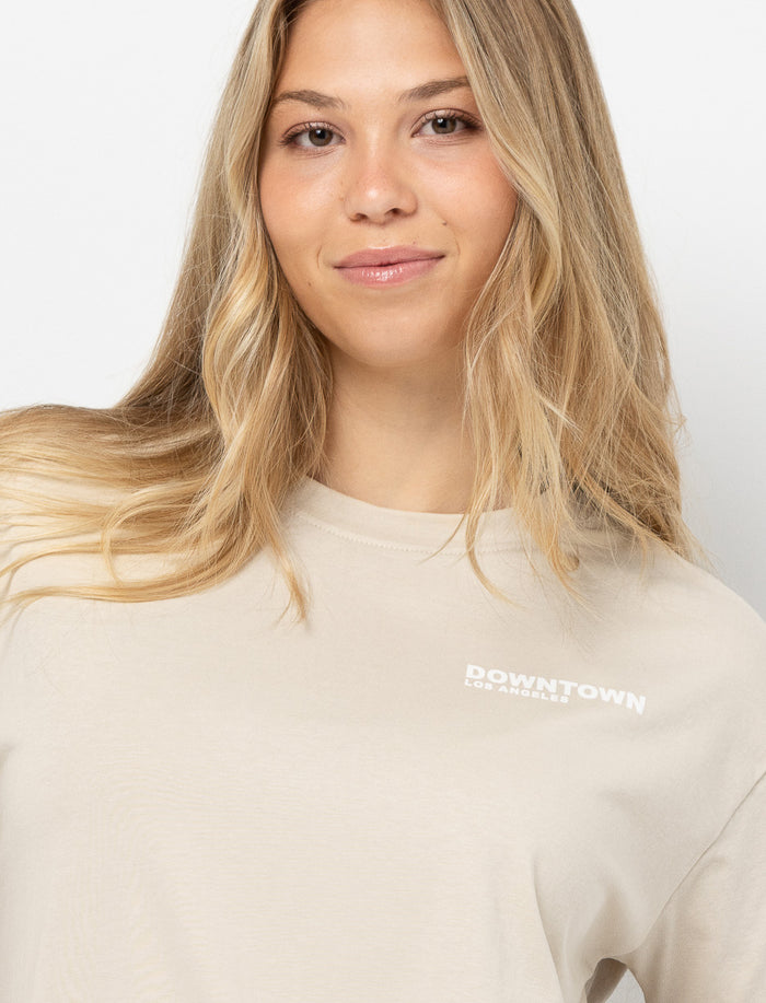 T-shirt imprimé à épaules tombantes