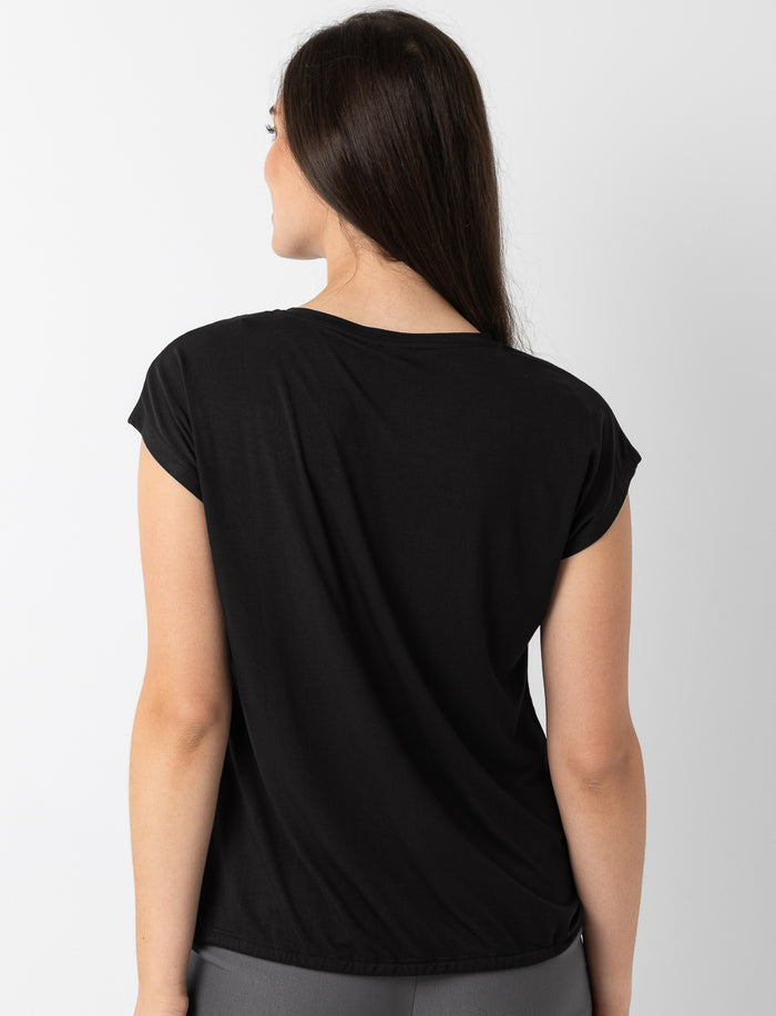 T-shirt imprimé à ourlet ajustable