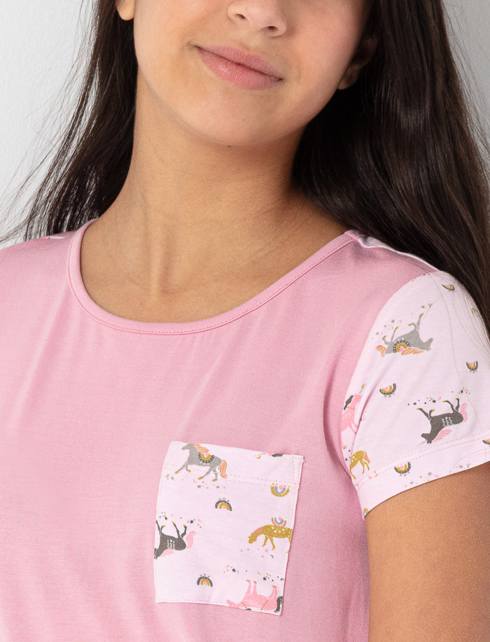 T-shirt imprimé à poche