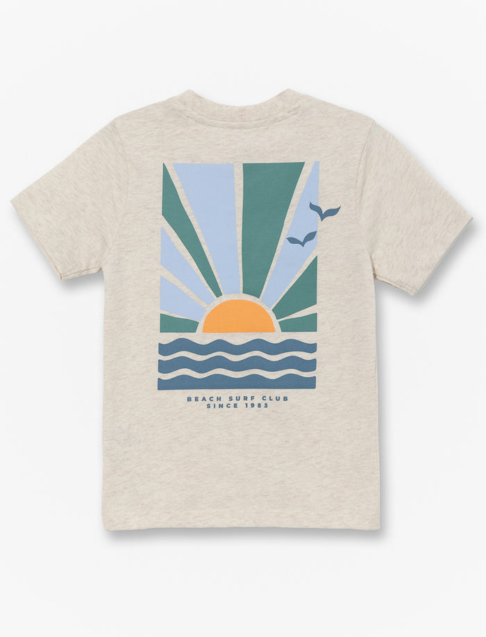 T-shirt imprimé au dos à col rond - petit garçon