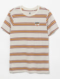 T-shirt rayé à écusson imprimé - ado garçon