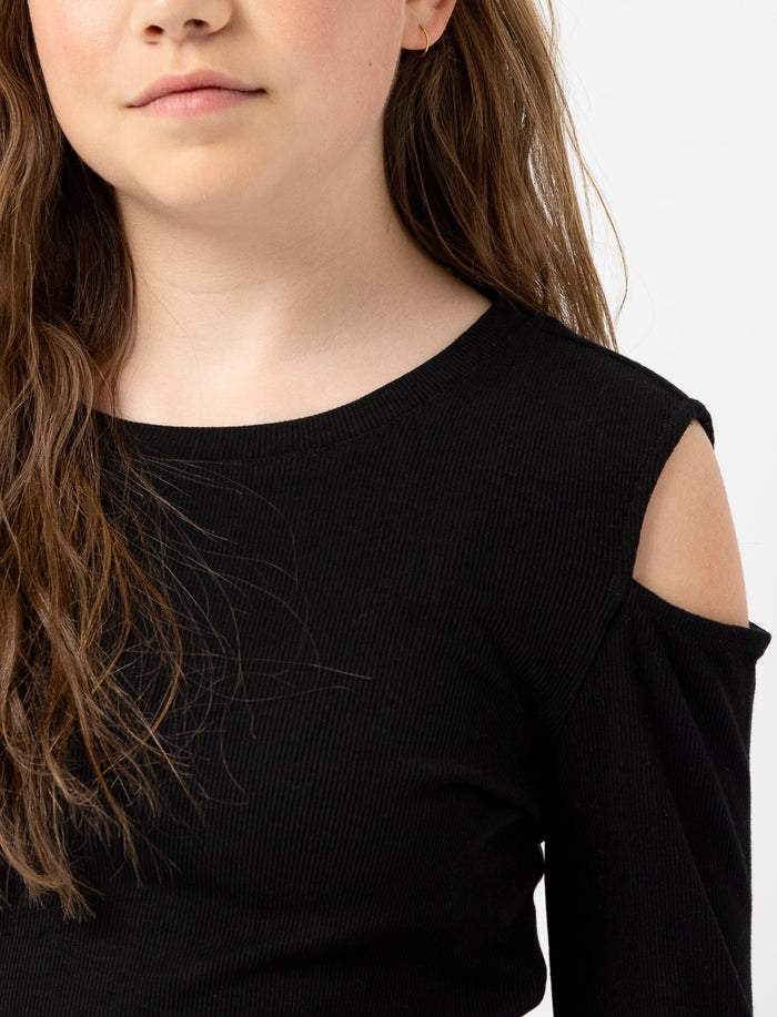T-shirt semi-ajusté à épaules dégagées