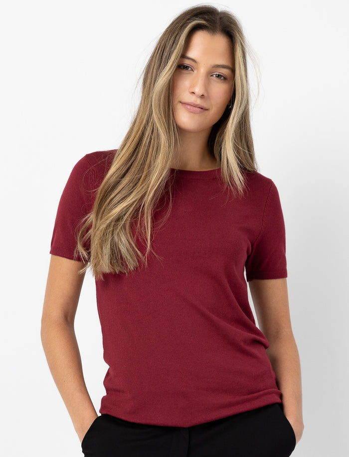 T-shirt uni à manches courtes