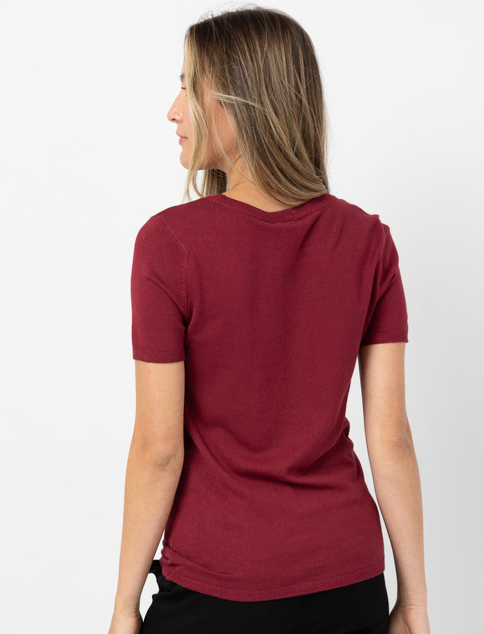 T-shirt uni à manches courtes