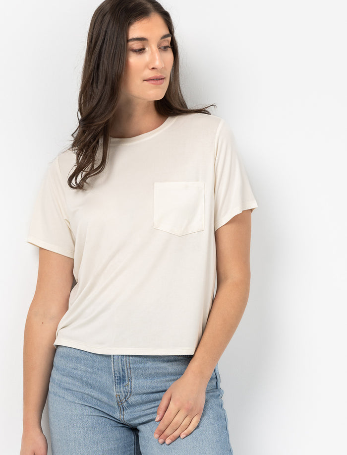T-shirt uni à poche