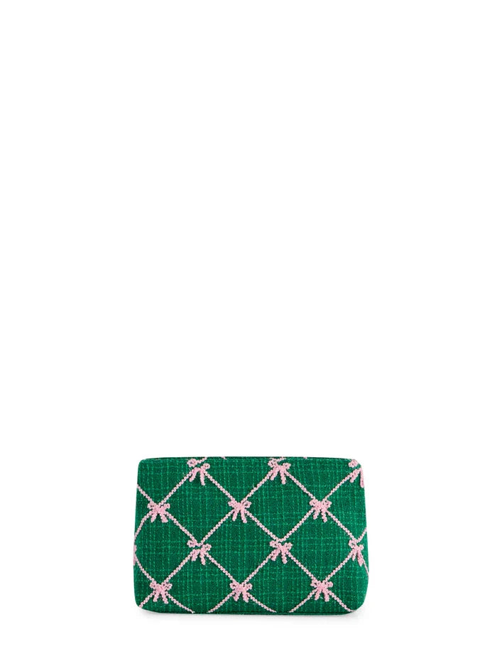 Tinsel Bow Zip Pouch - Greige Goods