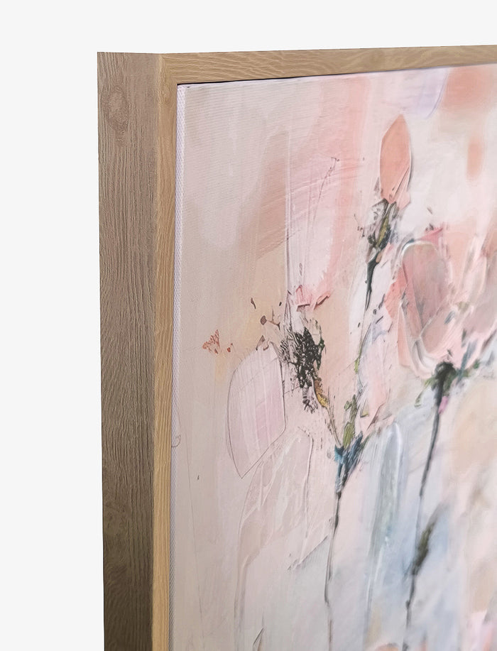Toile encadrée fleurs en relief