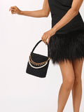 Top Handle Bucket Bag - Greige Goods